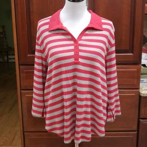 Womens plus size 1X Top with 3/4 length sleeves